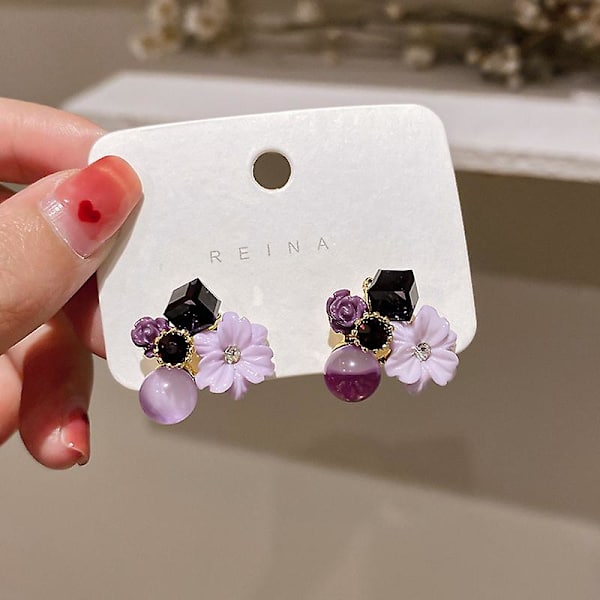 Örhänge Blomma Stud Kattöga Flickors Mode Smycken Ac3788 A272