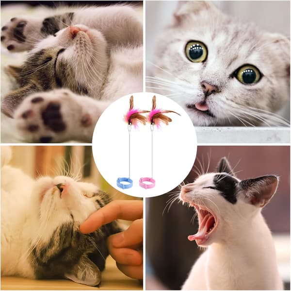 2-pack kattretande leksaker, kattstavleksaker infällbar katt