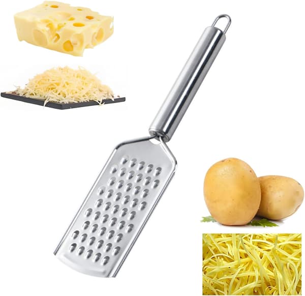 Osteriver, Parmesanriver, Manuel Køkkenriver, Rustfrit Stål, Fin, Til Citron, Chokolade, Gulerødder