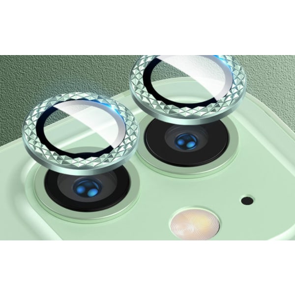 Lämplig för Apple 13promax diamond eagle eye linsfilm, iPhone12promax metallkameraskyddsfilm (ljusgrönt diamantmönster (1), 13,13mini),