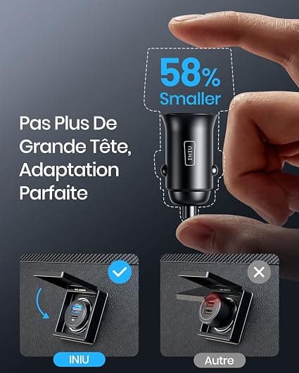 USB Sigarettenner, USB C PD 30W Hurtiglading Billader