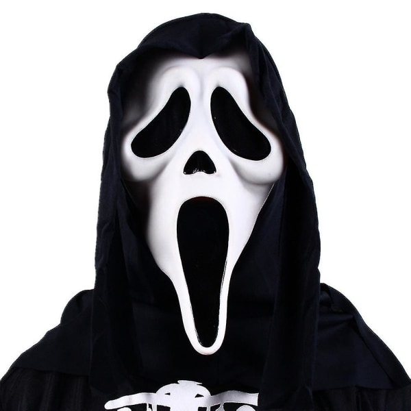 Film Scream Billy Loomis Killer Halloween Party Hemsk Skrämmande Mask Huva Cosplay Kostym Pvc Masker Prop
