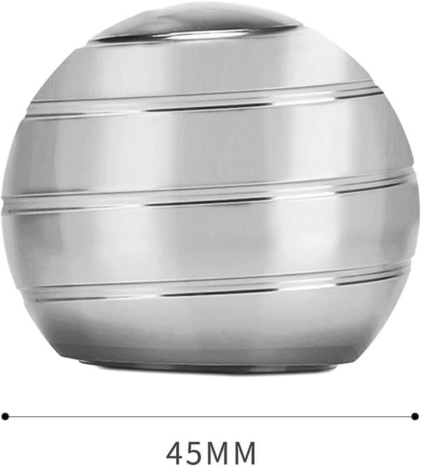 (Sølv, Diameter: 45mm) Kinetisk skrivebordsleke Metallspinner