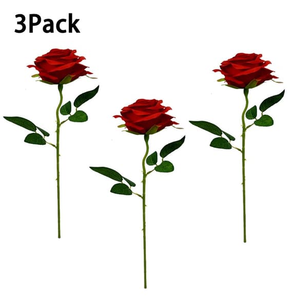 3-pak kunstige roser kunstige rose Red