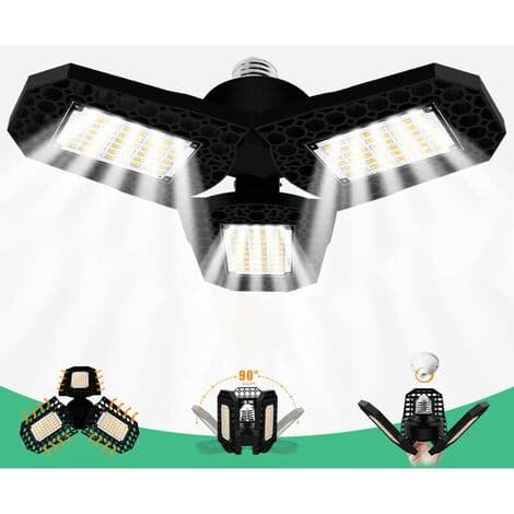 LED Garage Lys, Belysning Distortion Højbugt Lys, Fabrik Lager Foldbar Tri-Leaf Lys 6000K Hvidt Lys 40W