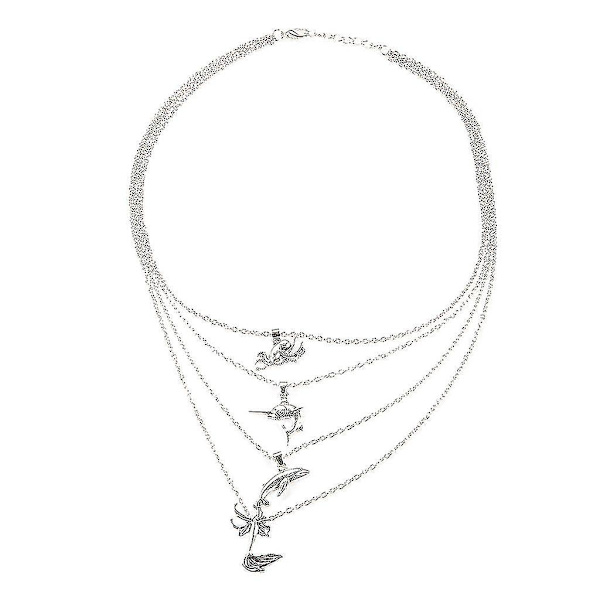 Retro Exaggerad Strand Halsband med Havs Djur Haj Sjöjungfru Bläckfisk för Kvinnor