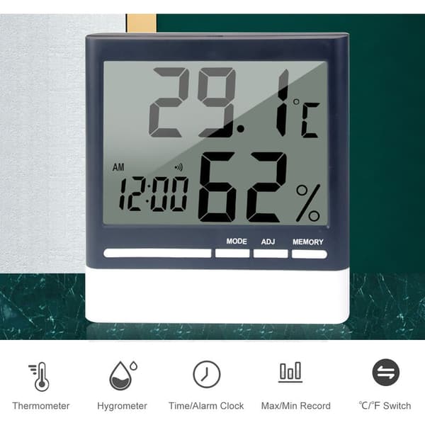 Digital innendørs elektronisk termometer og hygrometer