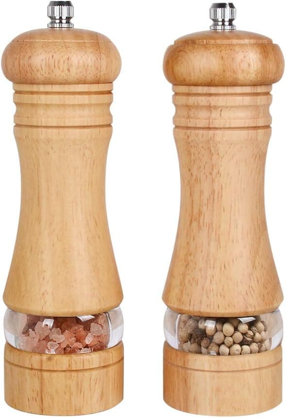 2-pack (primärfärg) Salt- och pepparkvarnar, stor kapacitet