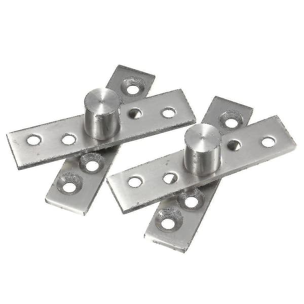 2 stk. 360 Graders Dør Pivot Hængsel Hardware Sølv 74mm Længde_h