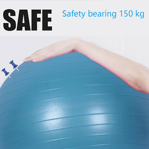 Träningsboll, Stabilitetsboll för Hemmet, Yoga, Gym Boll, Fysioboll, Schweizisk Boll, Fysioterapi Blue 45CM