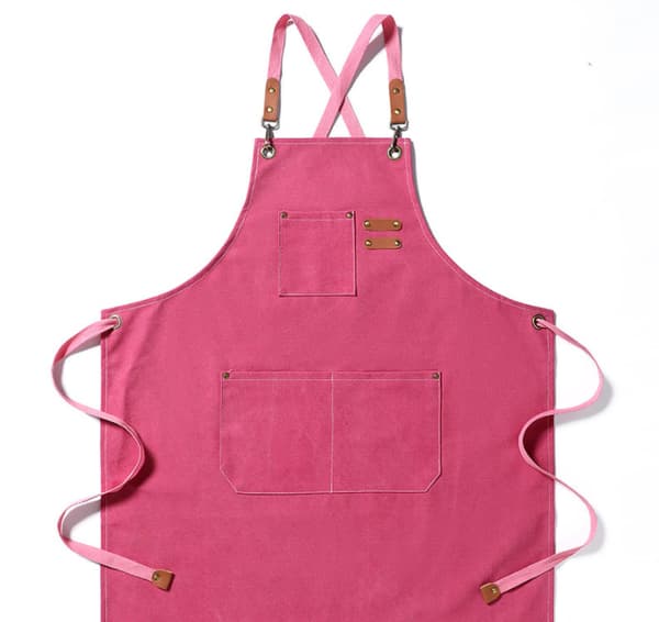 Kraftig lærredsforklæde, træbearbejdning, havearbejde, denimrem, bomulds(pink)bælte,