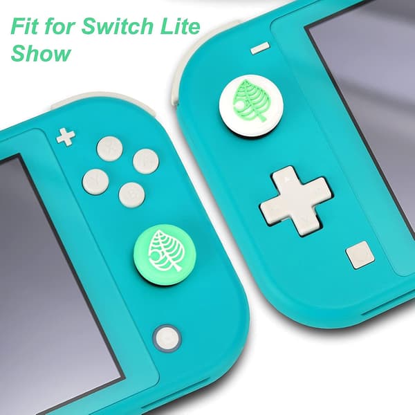 Søte tommelgrephetter (grønt blad) for Nintendo Switch/Switch