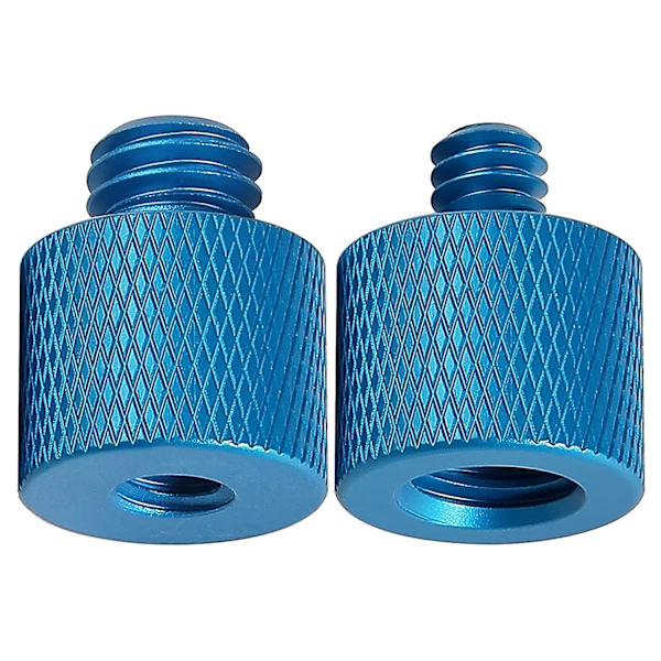 Ruuviadapteri 1/4&quot; naaras - 3/8&quot; uros, 3/8&quot; naaras - 1/4&quot; uros ruuvi mikrofonitelineeseen, kolmijalka ruuvikierteinen sovitin (sininen)