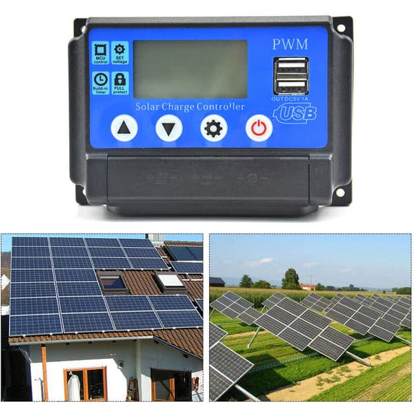PWM12/24V solcellelader, 30A controller