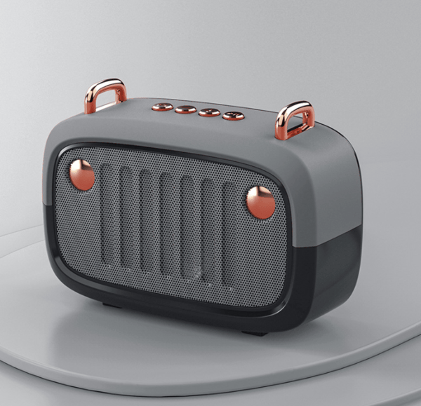 Trådlös Bluetooth-högtalare, tecknad subwoofer utomhusbräda mini bärbar högtalare (Silvergrå)