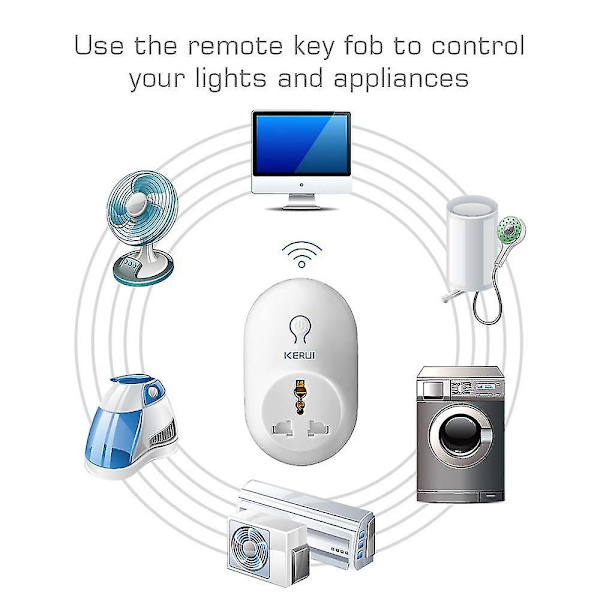 S71 Trådløs Standard Smart Switch Stikkontakt til Kerui Alarm System