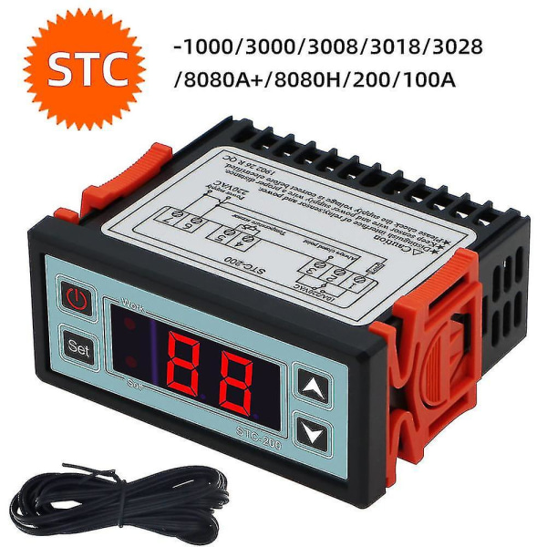 Stc-1000 Stc-3000 3008 3018 3028 Digital Temperature Controller Stc-8080a+ Stc-200 Stc-100a Thermoregulator 110-220v 10a