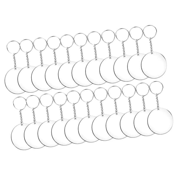 Runde Nøglering Blanks Klar Nøgleringe DIY Nøglering