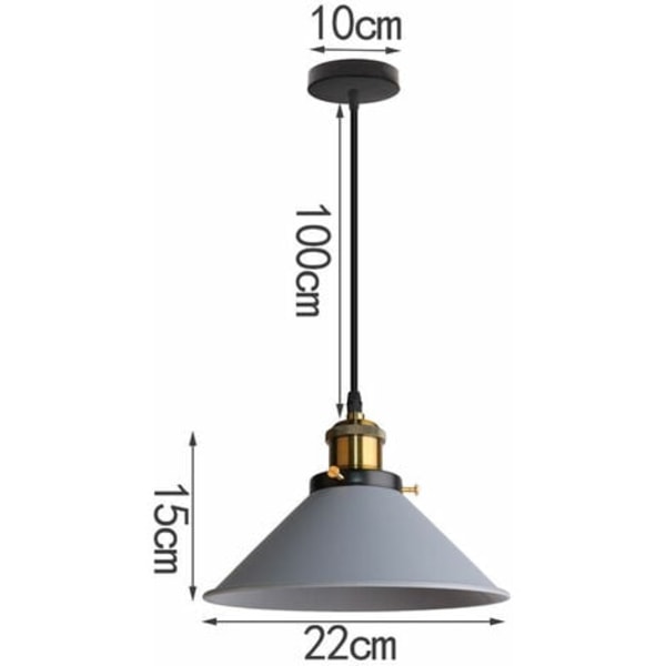 Moderne Minimalistisk Kreativ Pendel Lysekrone Soveværelse Stue Pendel Lampe E27 (Grå) - Grå