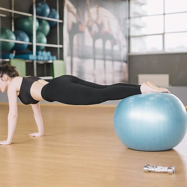 Gym Yoga Øvelsesbold, Yoga Øvelsesbold, Core Træning Til Yoga Fitness Blue 55CM