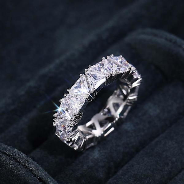Damring Fint utförande Alla match Koppar Glittrande Elegant Fingerring För Förlovning US 6