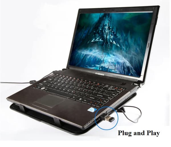 Radiator Radiator for 14 Inch Laptop Cooling Base (Elegant Lyseblå)
