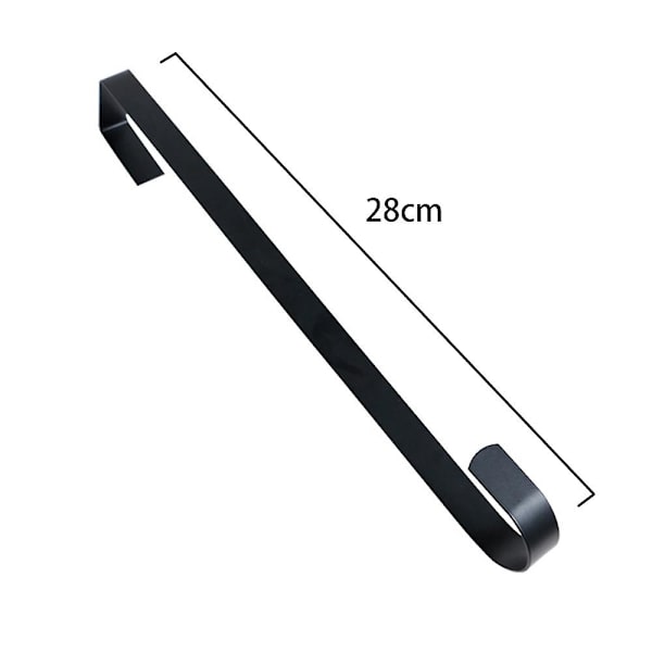 Kranshängare för ytterdörr, metall, över dörren, enkel krok 28cm black