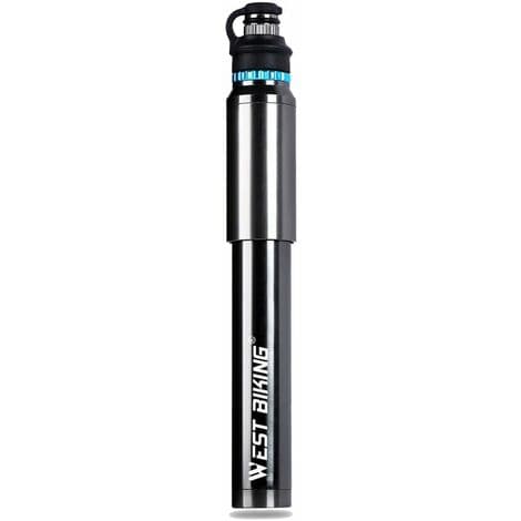 150Psi pyöräpumppu, Presta- ja Schrader-venttiili, sisärenkaan täyttölaite monitoimisella palloneulalla, harmaa