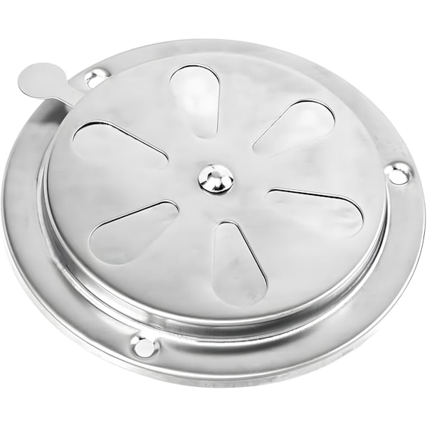 PCS Rustfrit Stål Luftventil Roset, Justerbar Rustfrit Stål Ventilationsrist, 125 mm Rund Rustfrit Stål Ventilationsrist