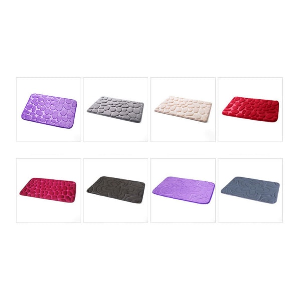 3D pebble floor mat kitchen and bathroom mat non-slip absorbent mat, A02,