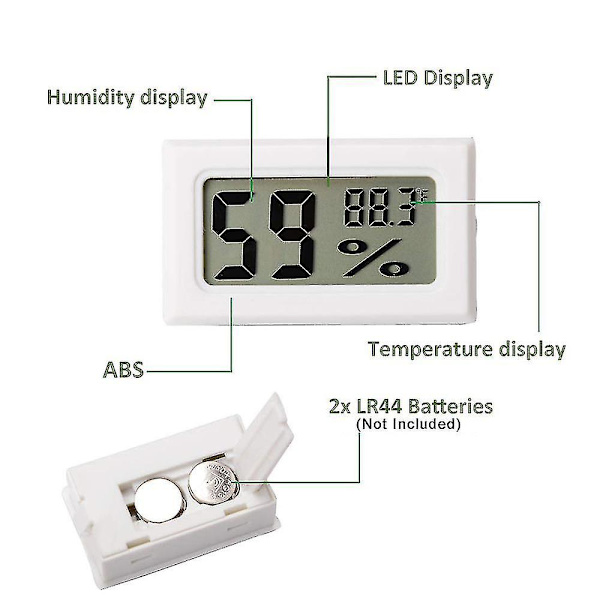 Mini Digital LCD Inomhus Temperaturgivare Fuktighetsmätare Termometer Hygrometer Mätare Digital Termometer
