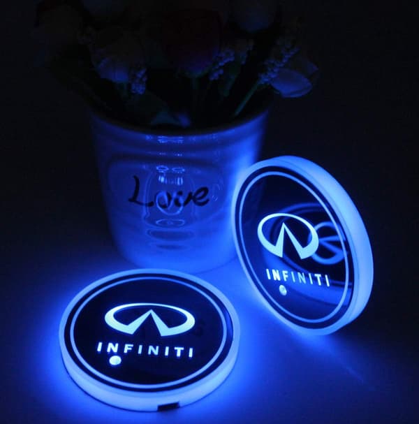Nummerskyltsram X 2st LED Bilmugghållare för Infiniti, 7