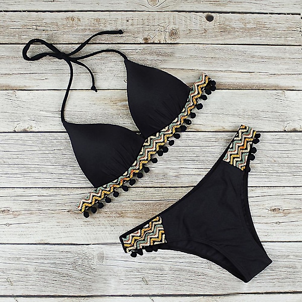 Padded Push Up Bikini Set för Kvinnor - Baddräkt för Strand & Simning Colourful M