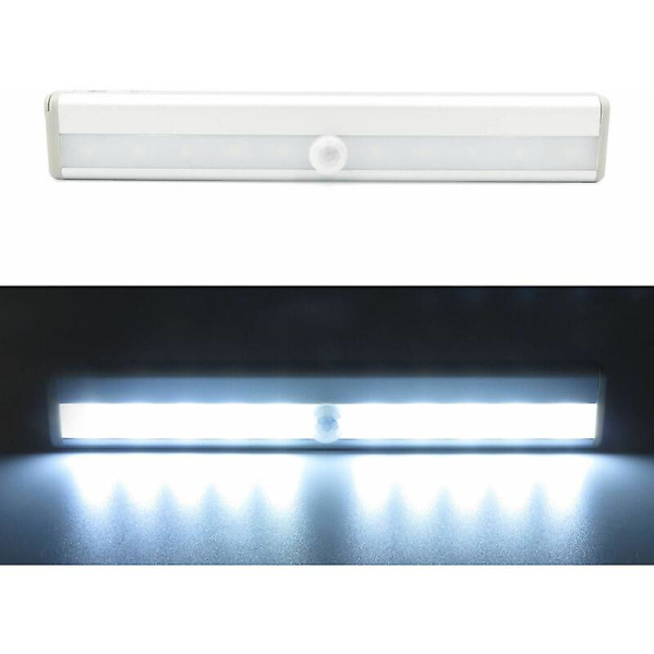 Sæt af 3 10 LED-lamper, trådløse, USB-opladelige, magnetiske, bevægelsessensor, bærbare. Skabslys, nødbærbart lys, natlys til børn, Auxi