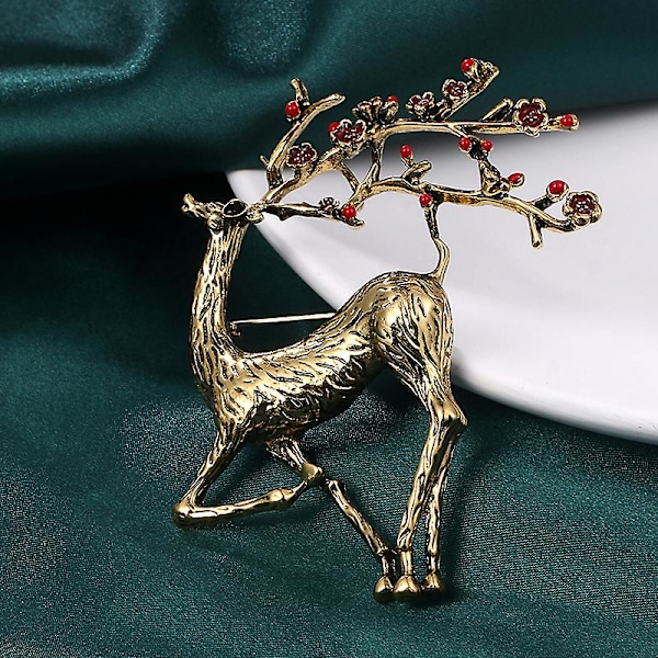 Djurbrosch Pin Älg Ren Badge Väska Kläder Hänge Dekoration BC21Y0168