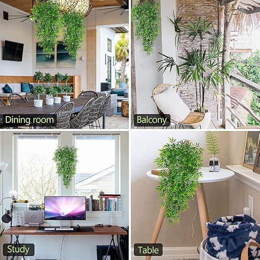 2 stk. Kunstige Bambusblade Hængende Kunstige Planter