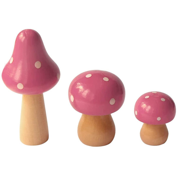 Sett med små Scenario-sopp (rosa)