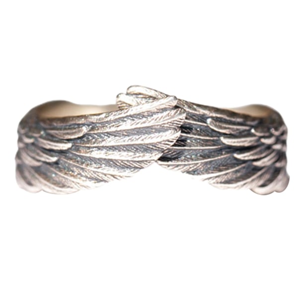 Justerbar Engelvinge Formet Åben Ring Elegant Par Ring Ornament Til Daglig Brug