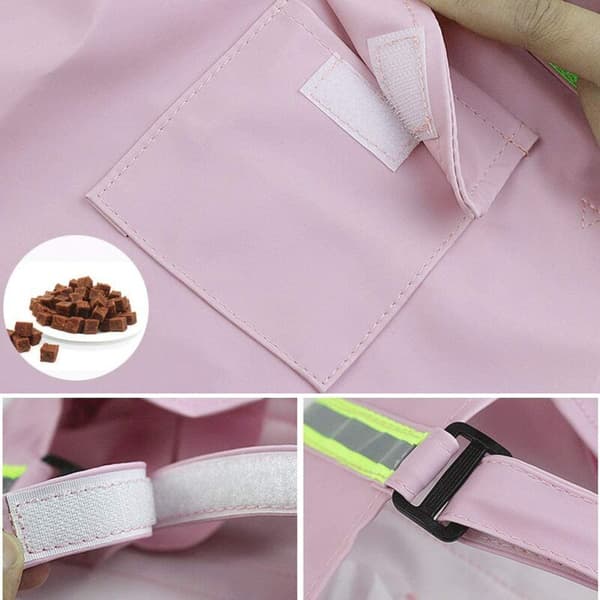 Kæledyrsponcho Reflekterende regnfrakke til kæledyr (Pink 3XL)