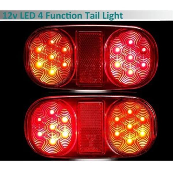 12V LED tilhengerlys, 2 stk vanntette LED tilhengerbaklys