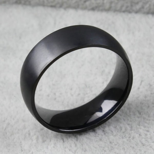 Män Cool titan stål 8mm bred bröllop förlovning årsdag band Finger Ring Size 10