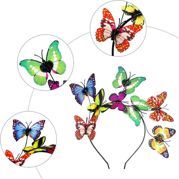 2 stk. Butterfly Sløjfe Hat Te Party Bryllup Tilbehør Elegant Hår