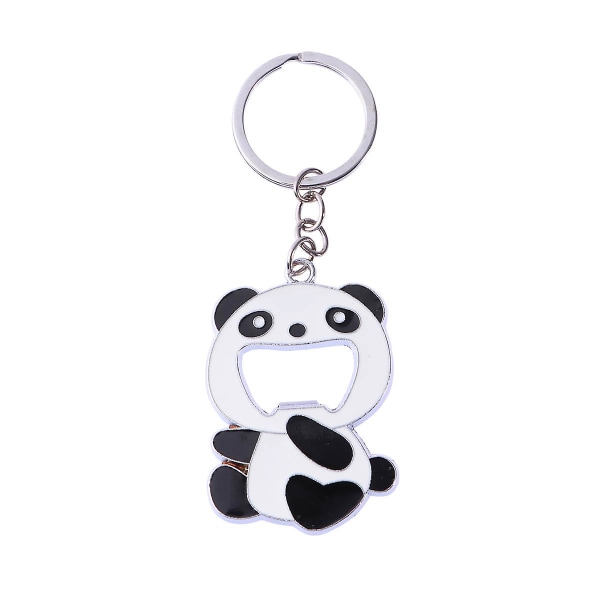 Panda Nyckelring Bärbar Öl Soda Flasköppnare Nyhet Nyckelring Holiday Gift