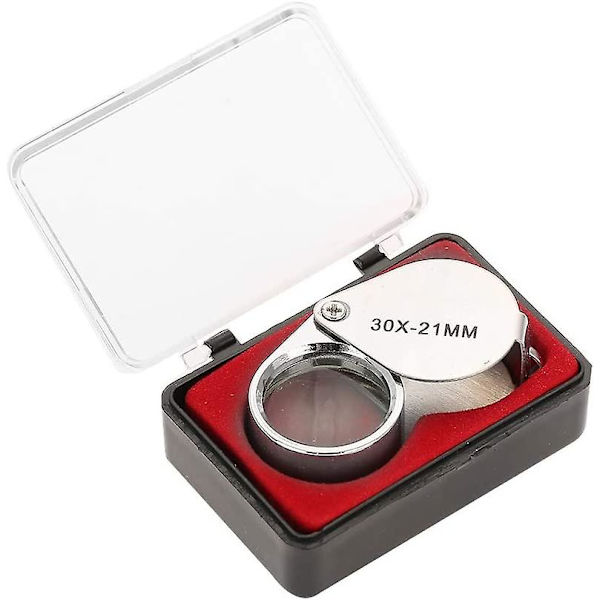 Juvelerloupe, Foldbar Lommeforstørrelsesglas Til Smykker, Ædelstene, Læsning, Frimærker, Mønter, Ur, Hobbyer Og Antikke Modeller