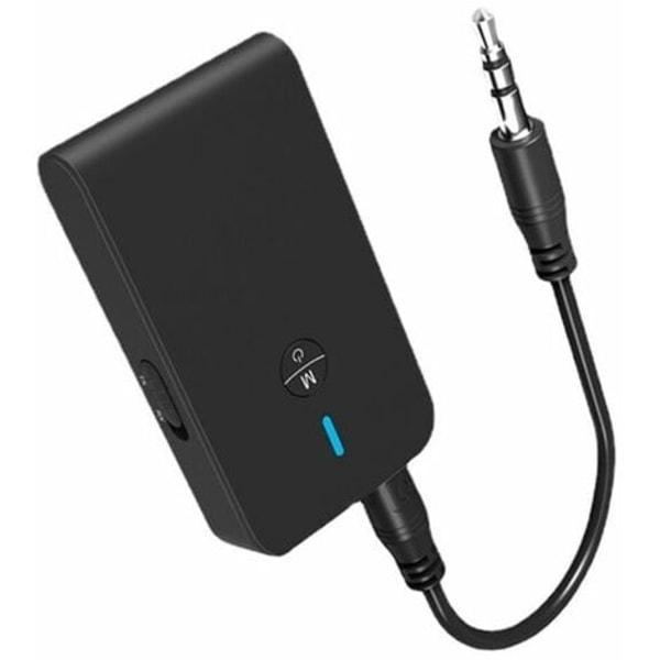 2-i-1 Bluetooth 5.0 Sender og Mottaker, Bluetooth Mottaker med Samtale, Svart