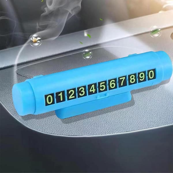 1 stk. (Blå) Parkeringsnummerplade til telefon, Multifunktionel bil