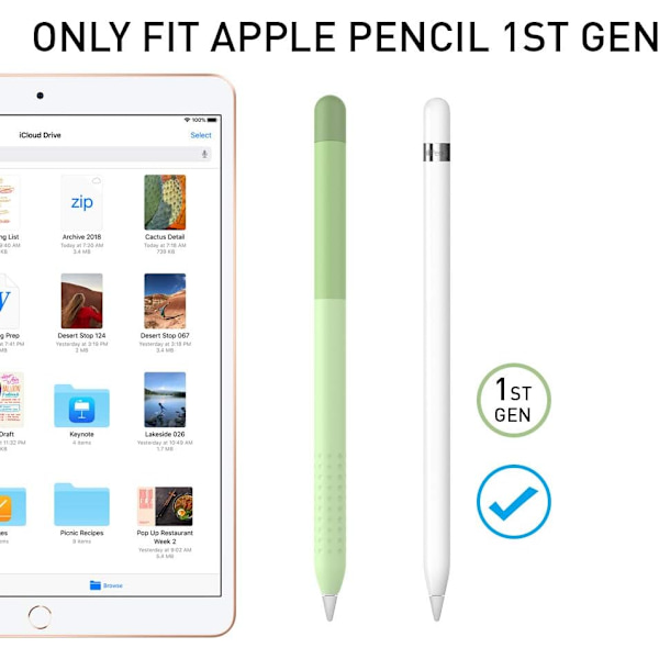 (Grøn) Apple Pencil 1. generation etui, gradientfarve