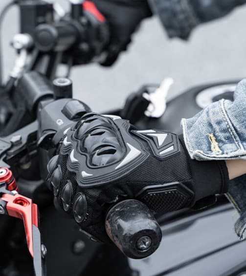 Mænds Motorcykelhandsker Åndbare Fuldfingrede Touch Screen til
