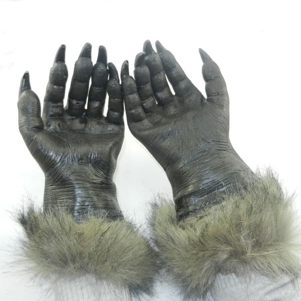 Novelty Varulv Hånd for Voksne, Unisex, Brun, One Size