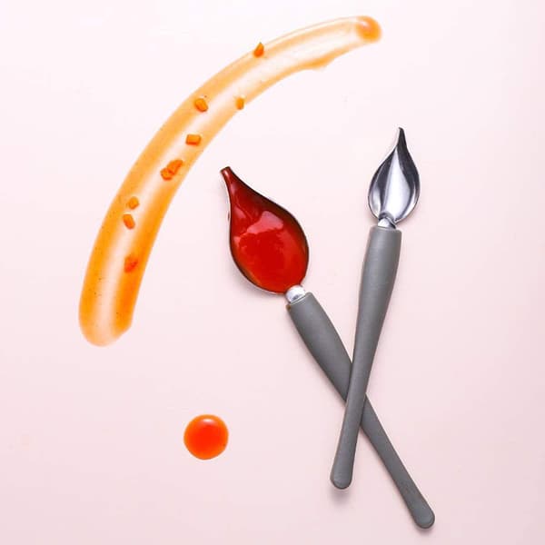 1 stk Rustfrit Stål Sauce Maleri Ske Kage Bage Dekorativ